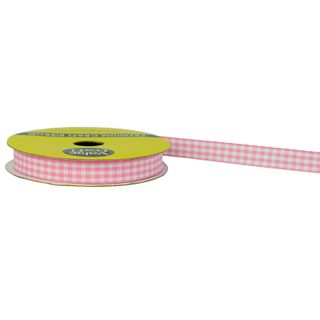 RIB 10MM GINGHAM PINK 3M