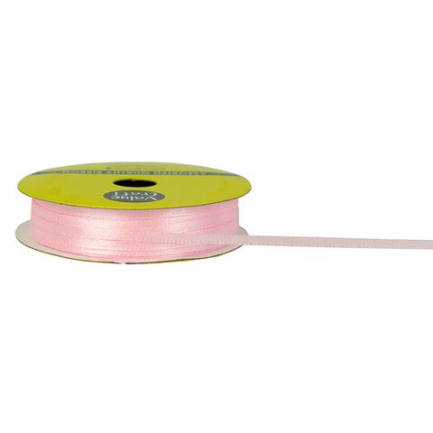 RIB 3MM SATIN BABY PINK 15MTR