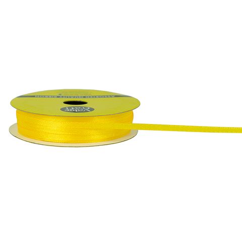 RIB 3MM SATIN BRIGHT YELLOW 15MTR