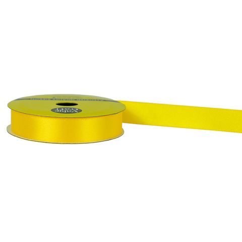 RIB 15MM SATIN BRIGHT YELLOW 6M