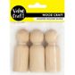 CRAFT WOOD PEOPLE 6.5CM NAT 3PC