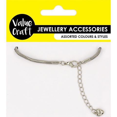 JF BRACELET  19CM SNAKE CHAIN SILVER 1PC