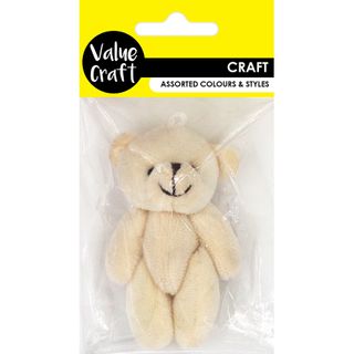 CRAFT TEDDY BEAR WHITE 1PC