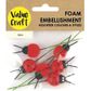 FOAM LADYBIRD EMBELLISHMENT BLK RED 6PCS