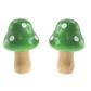 CRAFT WOOD 4CM MUSHROOM GREEN 3PC