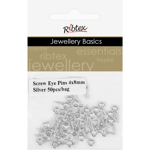Screw In Eye Loop Silver 50Pcs