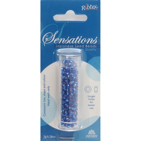 Toho 3Mm Seed Bead Slv Lne Blue 7G