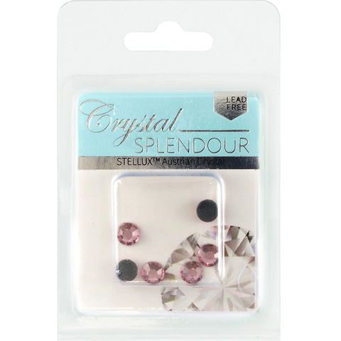 Stellux Hf Flat Backs Ss30 6Pcs Lt Rose