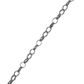 Chain Twisted Round Link 8x6mm Silver 1m