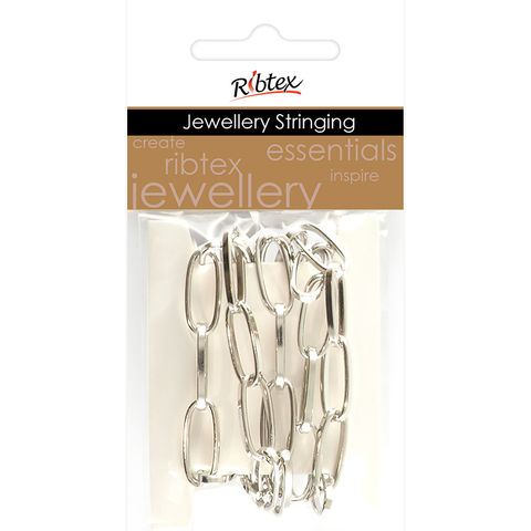 Chain Twisted Oval Link 15x8mm Silver