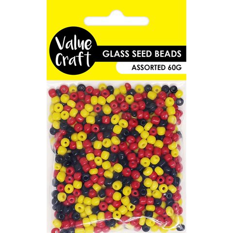 BEADS SEED  3.6MM MULTI  RYB 60G