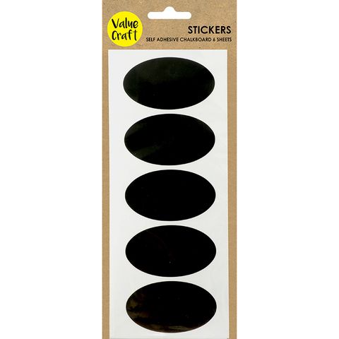 Stickers C Board Labels Oval 6 Sheets