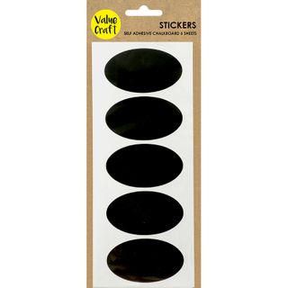 Stickers C Board Labels Oval 6 Sheets