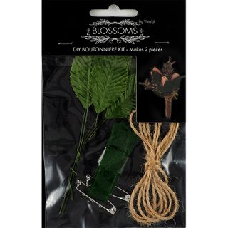 Boutonniere Diy Kit 10Pc - Makes 2Pc