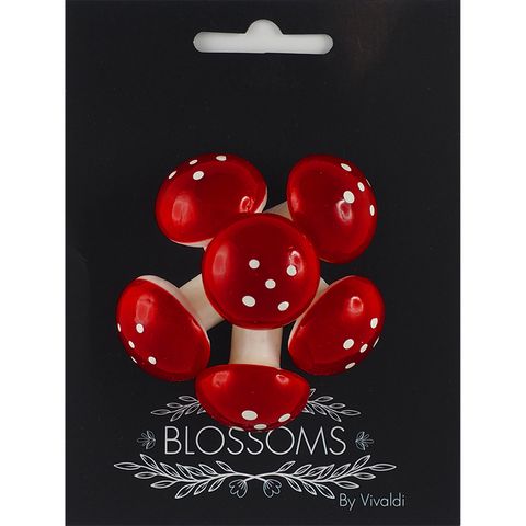 FOAM MUSHROOM RED-WHT 6pcs