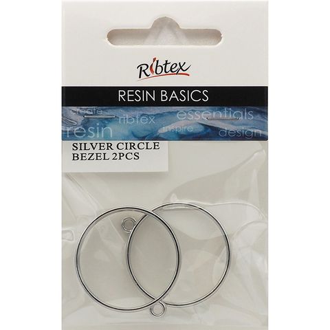 UV RESIN BEZEL FRAME CIRCLE SILVER