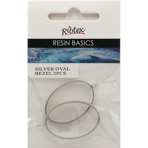 UV RESIN BEZEL FRAME OVAL SILVER