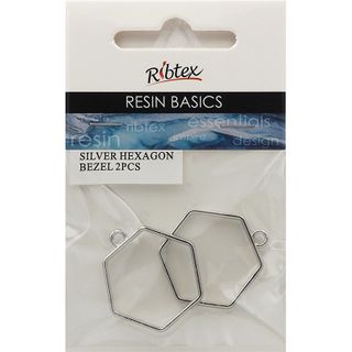 UV RESIN BEZEL FRAME HEXAGON SILVER