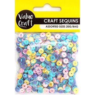 CRAFT SEQUINS MIXED YEL-PINK-BLUE 20G