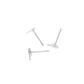 JF EARRING POST W HOLE SILVER 30PCS