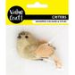 CRAFT BIRD GLITTER GOLD WITH CLIP 1PC
