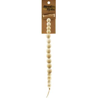 Bead Wooden Small Round 2 Sizes Natural