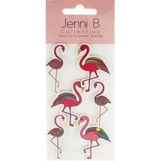 Jenni B Assorted Flamingo Stickers 6 Pc