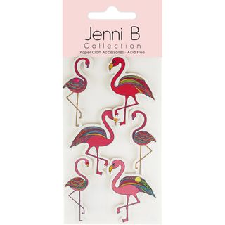 Jenni B Assorted Flamingo Stickers 6 Pc