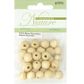 Bead Wood Round 12Mm Natural 30Pcs