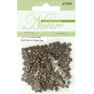 Bead Wood Seed 5Mm Dk Brown 200Pcs