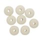 Bead Porcelain Donut 20mm White 8Pcs