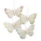 Butterfly Glitter 3cm White 4Pcs