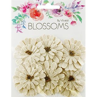 CANVAS LAYERED PETALS NATURAL 6PCS