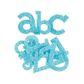 Blue Glitter Card Alphabet Letters 40 Pc