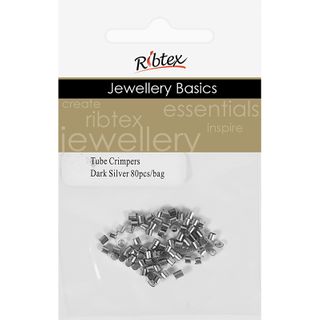 Crimpers Tube 2mm Dark Silver 80Pcs