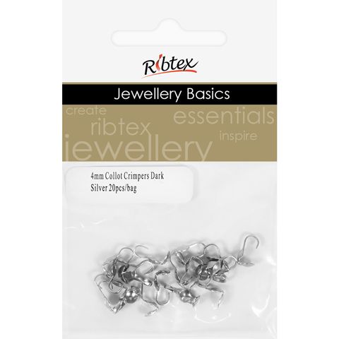 Crimpers Collot 4mm Dark Silver 20Pcs