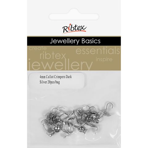 Crimpers Collot 4mm Dark Silver 20Pcs
