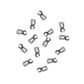 Leather Clamp 10mm Silver 20Pcs