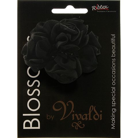 Rose Small 6 Head Bunch Black