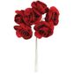 Rose Small 6 Head Bunch Red