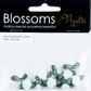 Grub Rose with Leaves 7mm White 10Pcs