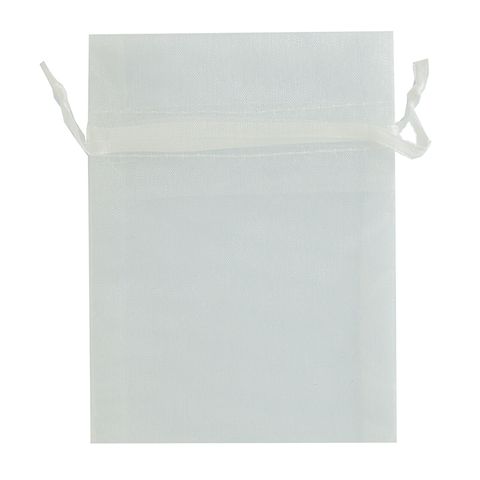 Organza Bag Mini 10 x 7.5cm - White 50Pc