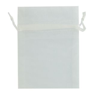Organza Bag Mini 10 x 7.5cm - White 50Pc