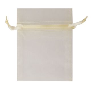 Organza Bag Mini 10 x 7.5cm - Cream 10Pc
