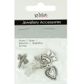 Charm 2X Hearts B'Fly D'Fly Silver 6Pcs