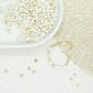 ALPHABET ROUND PLASTIC BEADS GOLD 20G
