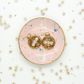 Alphabet Round Plastic Beads Gold 20g