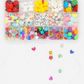 ALPHABET ROUND PLASTIC BEADS GOLD 20G
