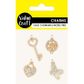 DIAMANTE LOVE CHARMS 4PCS