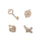 DIAMANTE LOVE CHARMS 4PCS